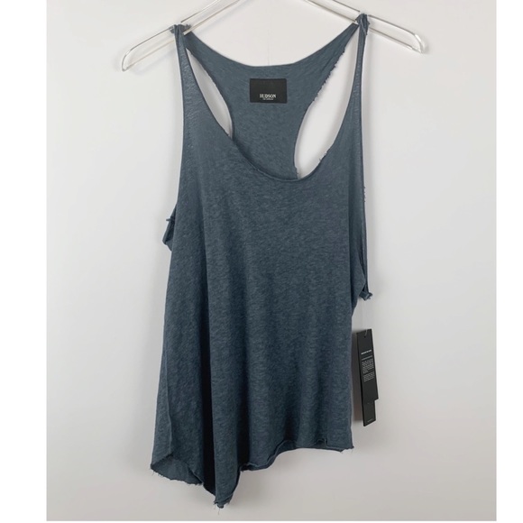 HUDSON Classic Racerback Tank In Blue M Sheer - Picture 2 of 10